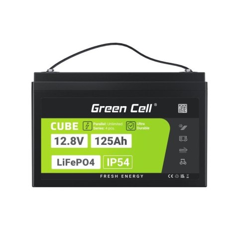 GREEN CELL AKUMULATOR LIFEPO4 CUBE 125AH 12V/12.8V 1600WH LFPGC12V125AH