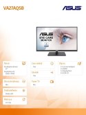 Asus Monitor 27 cali VA27AQSB IPS WQHD HDMI DP USB PIVOT Głośnik