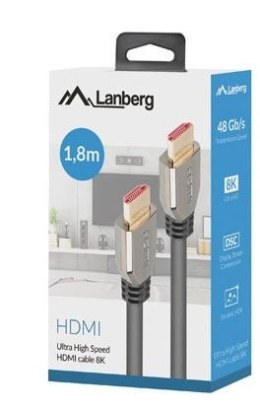 Lanberg Kabel HDMI M/M V2.1 1.8M 8K 60Hz czarny