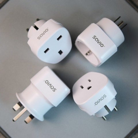 Savio Adapter podróżny, gniazdo EU - wtyk UK AP-04