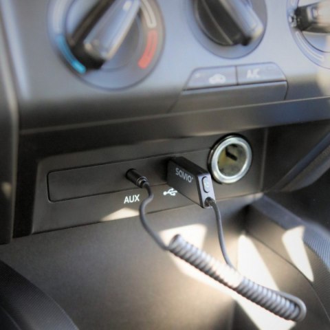 Savio Adapter transmiter AUX z bluetooth 5.3, funkcja zestawu głośnomówiącego, TR-16