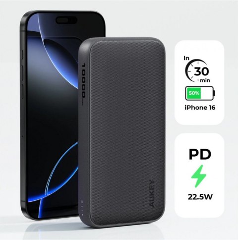 AUKEY PB-Y46P PowerBank 10000mAh 20W 2xUSB kabel USB-C