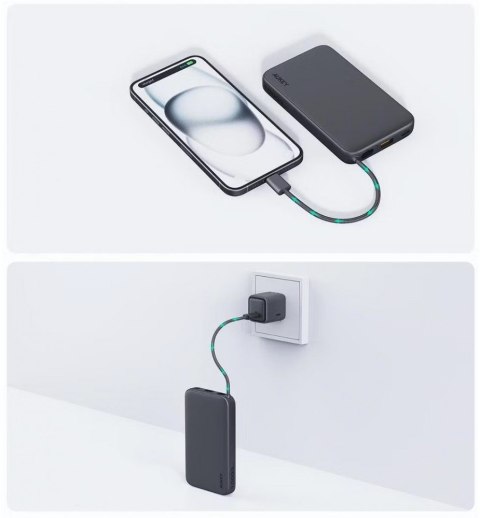 AUKEY PB-Y53P PowerBank 10000mAh 22.5W 4xUSB kabel USB-C