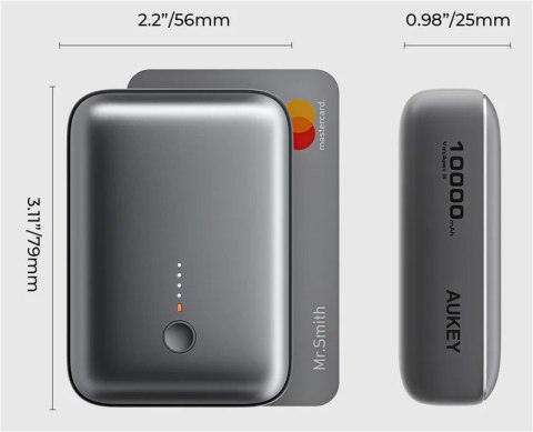 AUKEY PB-Y55 MINI PowerBank 10000mAh 22.5W 2xUSB PD QC