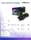PNY Karta graficzna GeForce RTX 5060 OC 8GB RGB VCG50608TFXXPB1-O