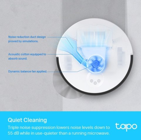 TP-LINK Robot odkurzający i mopujący z czujnikiem LiDAR Tapo RV30 LiDAR + Gyro Navigation, Vacuum & Mop 2-in-1, 4200Pa, 5000mAh Battery