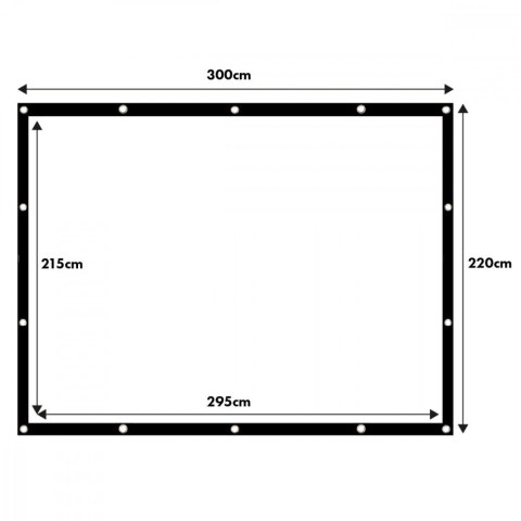 Maclean Ekran projekcyjny 150 cali 300x220cm, MC-168