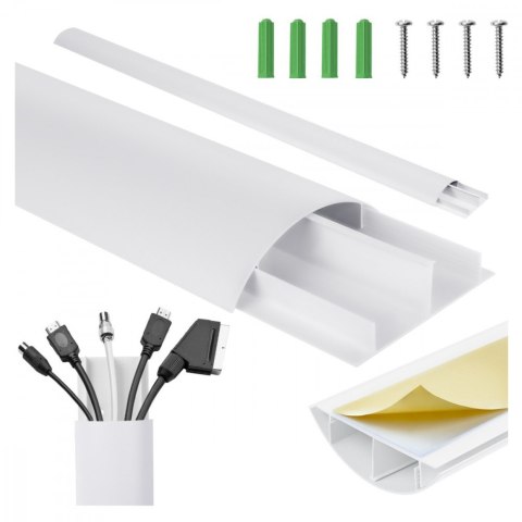 Maclean Listwa maskująca MC-814 W aluminiowa, Biała