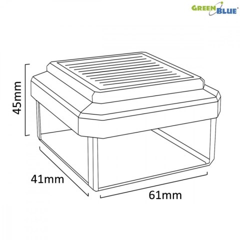 GreenBlue Lampa solarna na słupek LED 60x40 GB125 Daszek kopertowy