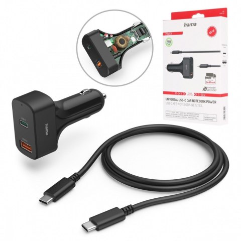 Hama Ładowarka samochodowa USB-C do laptopa 65W