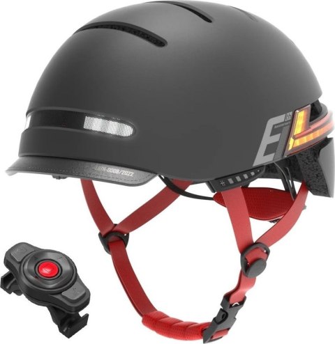 Kask miejski Bluetooth 54-58cm JBL/LED/SOS/PTT czarny