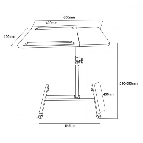 Maclean Mobilne biurko/stand na laptop MC-121 B