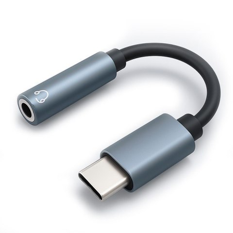 Qoltec Adapter USB-C | Jack 3.5mm | 10 cm