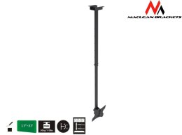 Maclean Uchwyt sufitowy do telewizora lub monitora MC-580B 17-37 vesa 200x200 do 50 kg