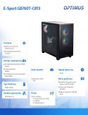 OPTIMUS Komputer E-Sport GB760T-CR18 i5-14400F/16GB/1TB/RTX 5060 8GB/W11