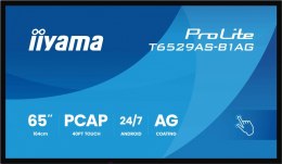 IIYAMA Monitor 65 cali T6529AS-B1AG VA,4K,HDMIx2,USB-C,RJ45,2x10W,WiFi, Android 14, Signal FailOver, Whiteboard, iiSignage2 (CMS), 