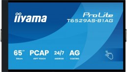 IIYAMA Monitor 65 cali T6529AS-B1AG VA,4K,HDMIx2,USB-C,RJ45,2x10W,WiFi, Android 14, Signal FailOver, Whiteboard, iiSignage2 (CMS), 
