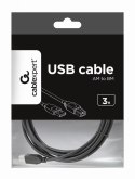 Kabel GEMBIRD CCP-USB2-AMBM-10 (USB 2.0 typu A M - USB 2.0 typu B M; 3m; kolor czarny)