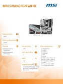 MSI Płyta główna B850 GAMING PLUS WIFI6E AM5 4DDR5 ATX