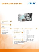 MSI Płyta główna B850M GAMING PLUS WIFI AM5 4DDR5 mATX