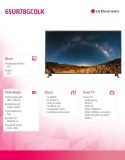 LG Electronics Telewizor LED 65 cali 65UR78GC0LK