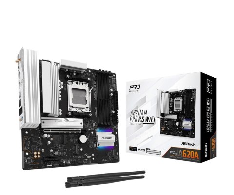ASRock Płyta główna A620AM PRO RS WIFI AM5 4DDR5 HDMI/DP M.2 mATX