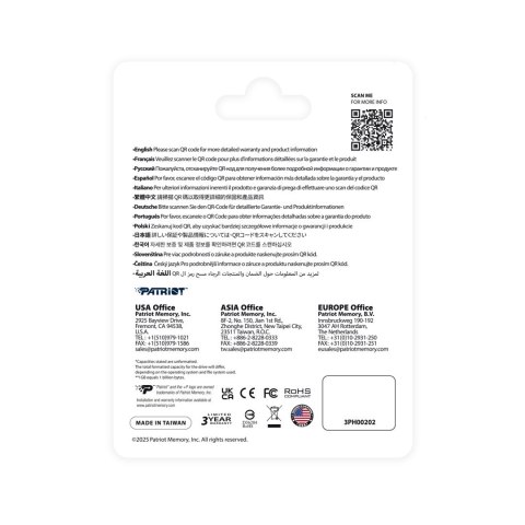 Patriot FLASHDRIVE Tab T560 64GB Dual USB 120MB/s