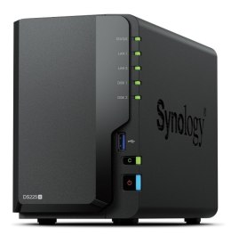 Synology Serwer NAS DS225+ 2x0HDD J4125 2GB DDR4 1xGbE 1x2,5GbE 3Y