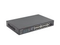 Lanberg Przełącznik Switch 16X100MB POE+/2XCombo niezarządzalny rack 19 cali Gigabit Ethernet 150W