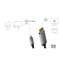 LogiLink Kabel USB-C do DP, 4K 60Hz aluminiowy 1.8m