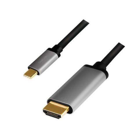 LogiLink Kabel USB-C do HDMI, 4K 60Hz aluminiowy 1.8m