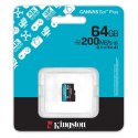 Kingston Karta pamięci microSD 64GB Canvas Go! Plus 200MB/s A2 U3 V30