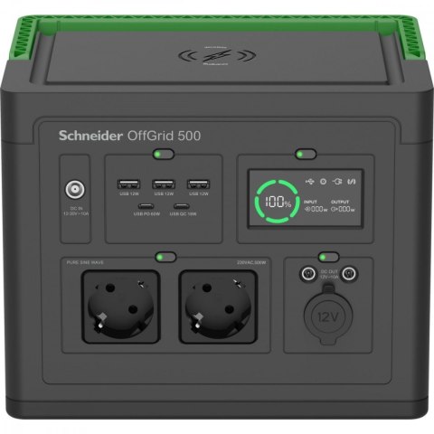 APC Stacja zasilania PPS500-GR Schneider OffGrid Portable Power Station 500, 517Wh Lithium-ion, 2 Schuko, Sinewave