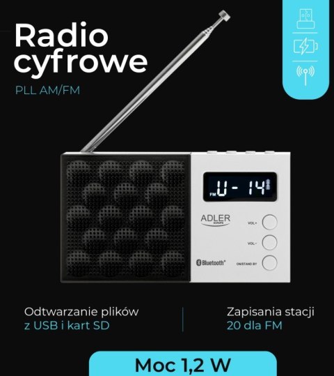 Adler Radio cyfrowe PLL AD1908