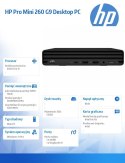 HP Inc. Komputer Mini Pro 260 G9 i5-1335U 512GB/16GB/W11P 998L4ET