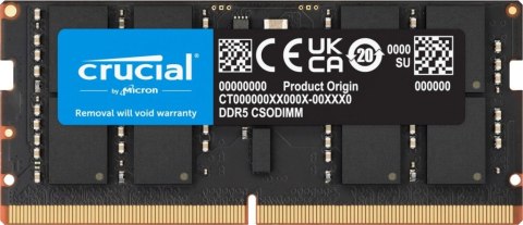 Crucial Pamięć do notebooka DDR5 CSODIMM 16GB (1*16GB)/6400 CL52