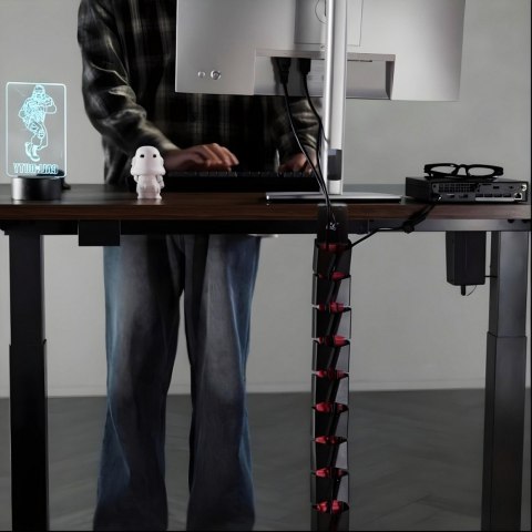 Maclean Organizer kabli, 1345mm czarno czerwony RS125