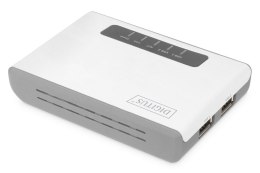Digitus Serwer sieciowy wielofunkcyjny, bezprzewodowy 2-portowy, USB 2.0, 300Mbps