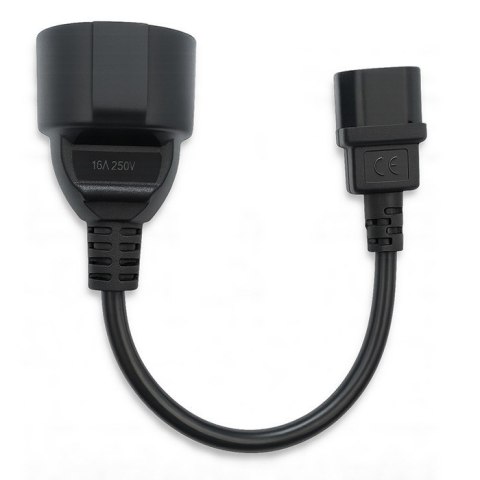 Qoltec Adapter IEC 320 C14 / FRENCH | 0.15m