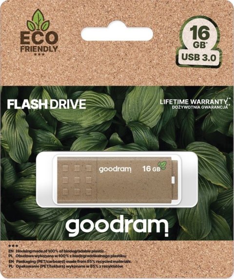 GOODRAM FLASHDRIVE 16GB UME3 ECO FRIENDLY USB 3.0 GOODRAM RETAIL