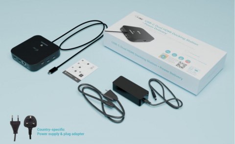 I-tec Stacja dokująca USB-C 2x HDMI Dock PD + Ładowarka 100W