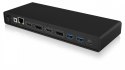 IcyBox Stacja dokująca IB-DK2245AC 13w1, 2xDP,2xHDI,USB, LAN, USB-C, PD do 60W