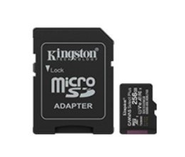 Kingston Karta pamięci microSD 256GB Canvas Select+ G3 150MB/s Adapter