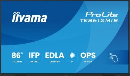 IIYAMA Monitor 86 cali TE8612MIS-B4AG 40pkt,IPS,4K,24/7,7H, ANDROID 14, RK3576, 8/128GB, EDLA, Essential
