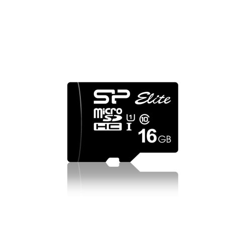 Karta pamięci Silicon Power microSDHC Elite 16GB CL10 UHS-1 (U1) + ADAPTER microSD-SD (SP016GBSTHBU1V10SP)