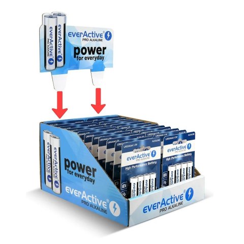 EverActive Baterie LR03/AAA pro alkaline display handlowy 96 szt.