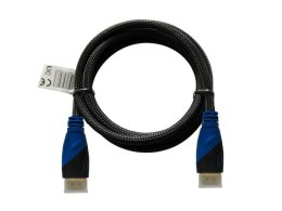 Savio Kabel HDMI (M) 2m, oplot nylonowy, złote końcówki, v1.4 high speed, ethernet/3D, CL-48