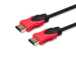 Savio Kabel HDMI (M) v2.0, 1,5m, miedź, czarny, złote końcówki, ethernet/3D, CL-95