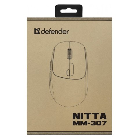 Defender Mysz bezprzewodowa NITTA MM-307 RF+BT 1600DPI 6P biała