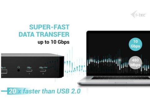 I-tec Stacja dokująca Universal Intelligent Dual Display Docking Station Power Delivery 100W
